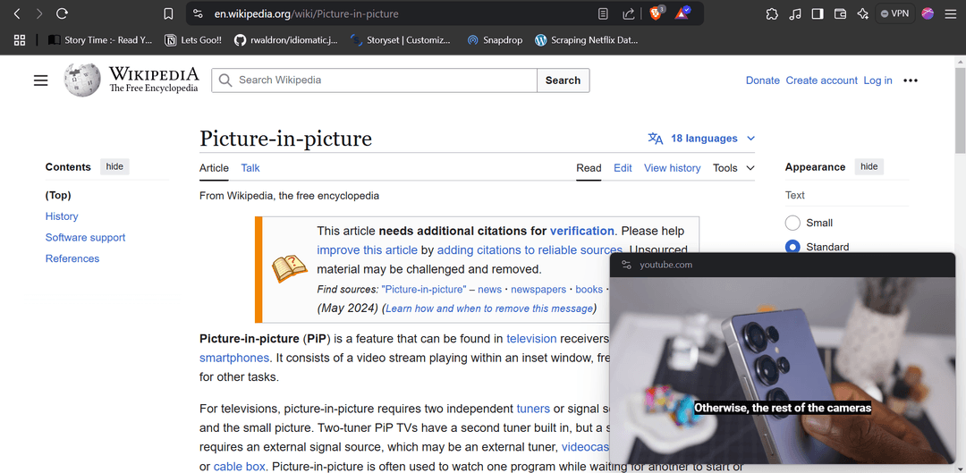 SubPIP (Chrome Extension)
